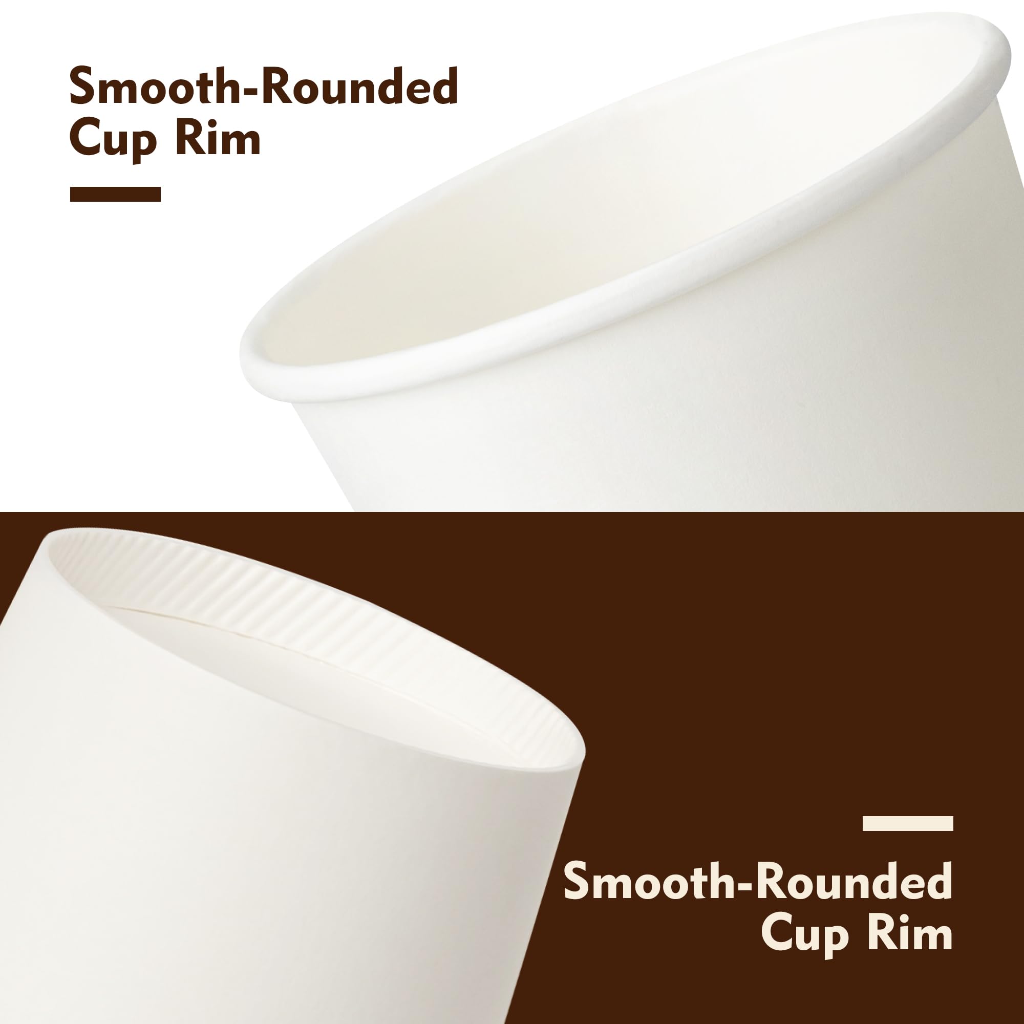 YEEHAW Disposable Coffee Cups with Lids 16 oz 50 Pack, Coffee cups with Lids and Sleeves, To Go Coffee Cups, Hot Paper Cups for Hot Beverages in Party, Family, Office, Upgraded