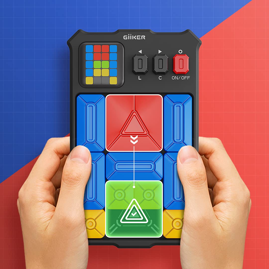 GiiKER Super Slide Puzzle Games, Original 500+ Challenges Brain Teaser Puzzle, Toys for Kids Teens, Travel Games Birthday Gifts Stocking Stuffers for Boys Girls, Activities for Road Trips