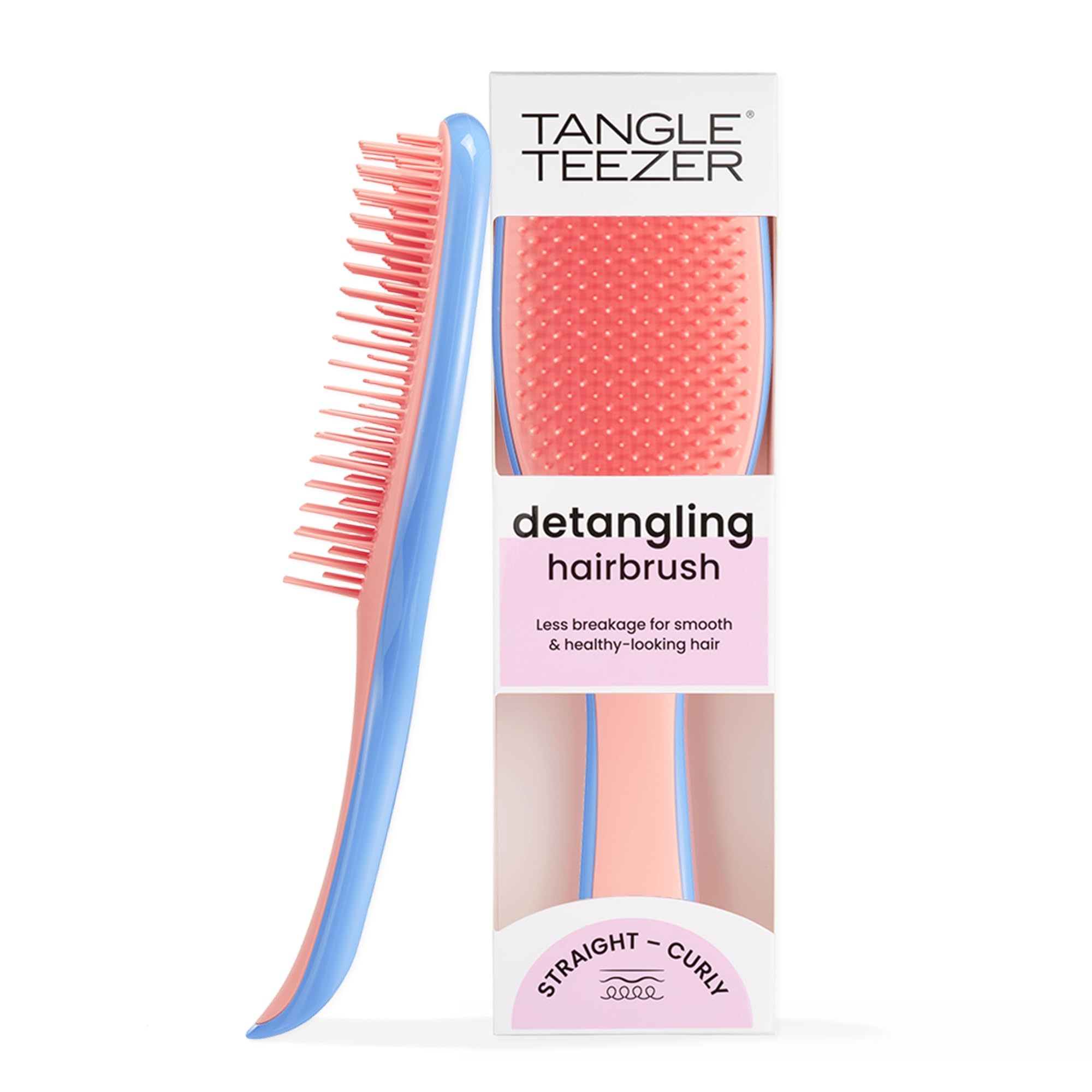 Tangle Teezer Ultimate Detangler Hairbrush for Wet & Dry Hair, Eliminates Knots & Reduces Breakage for All Hair Types, Millennial Pink