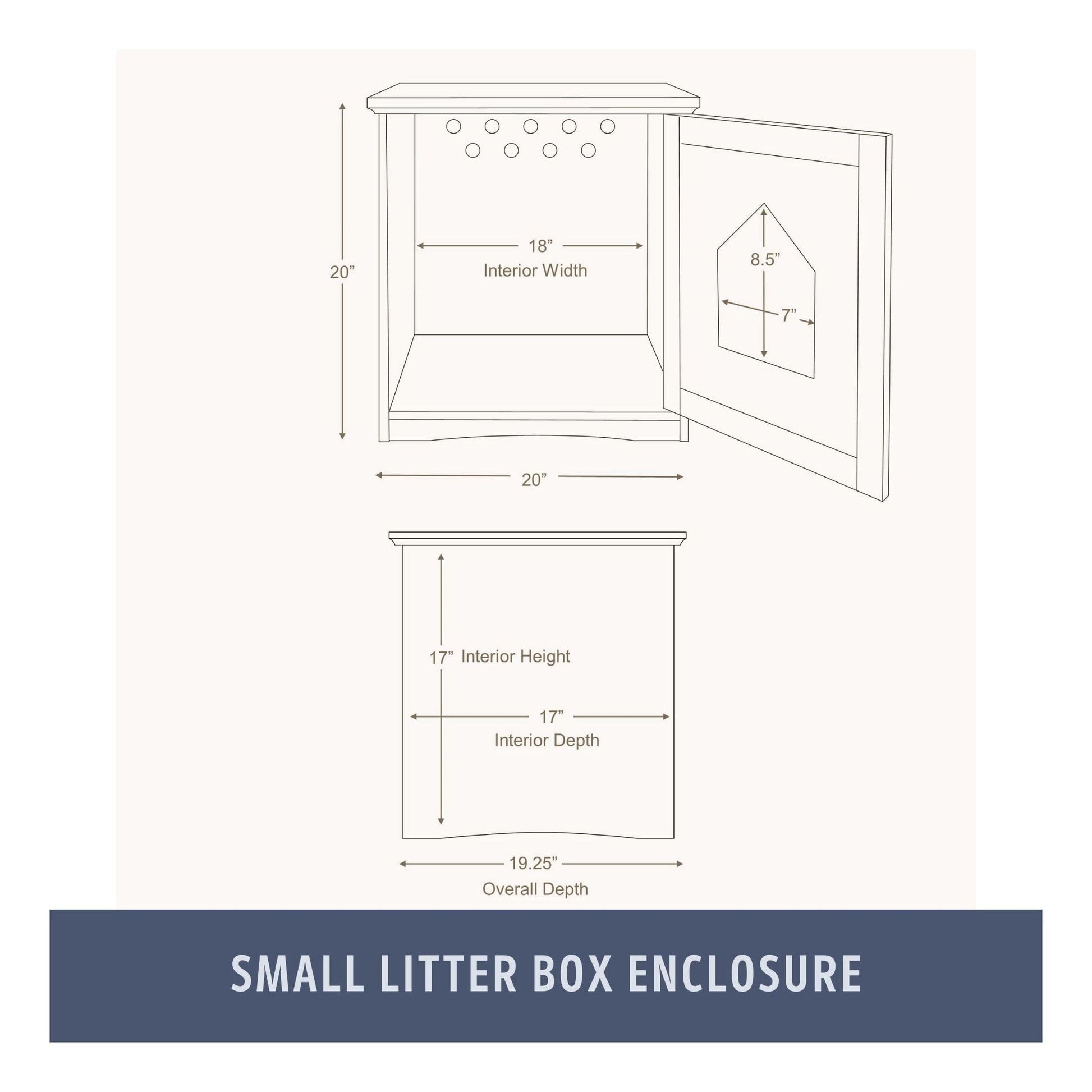 TRIXIE Litter Box Enclosure, Hidden Kitty Litter Box Cabinet, Furniture Style, White,(19.84 LBS)