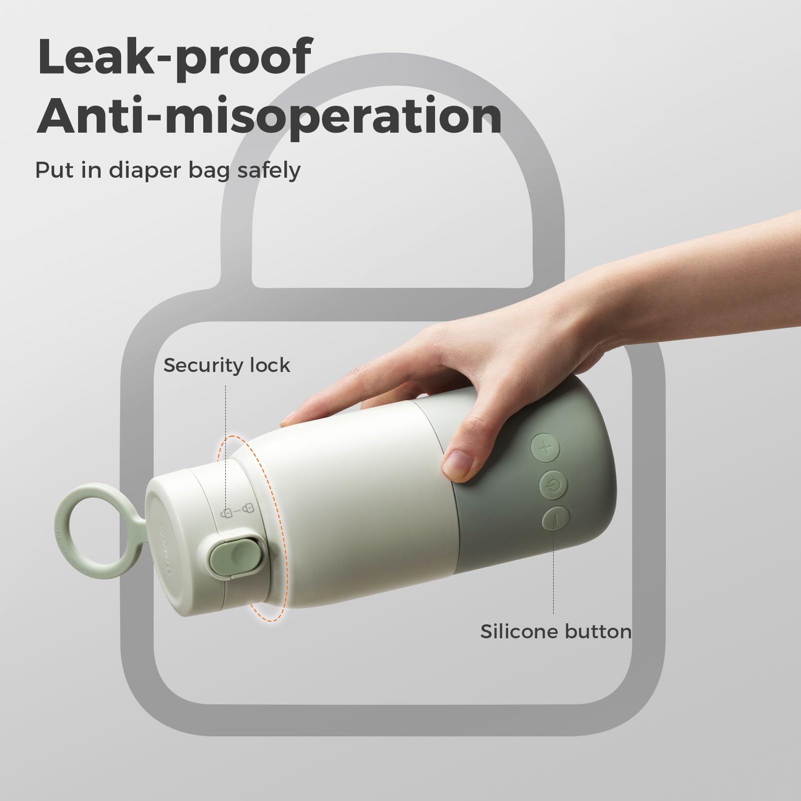 BOLOLO Portable Bottle Warmer for Travel, Super Fast Charging, Instant Breastmilk, Formula, Water, Milk Warmer with 10 Ounces Big Capacity, Baby Flask for Vehicle,car,Airplane Journey