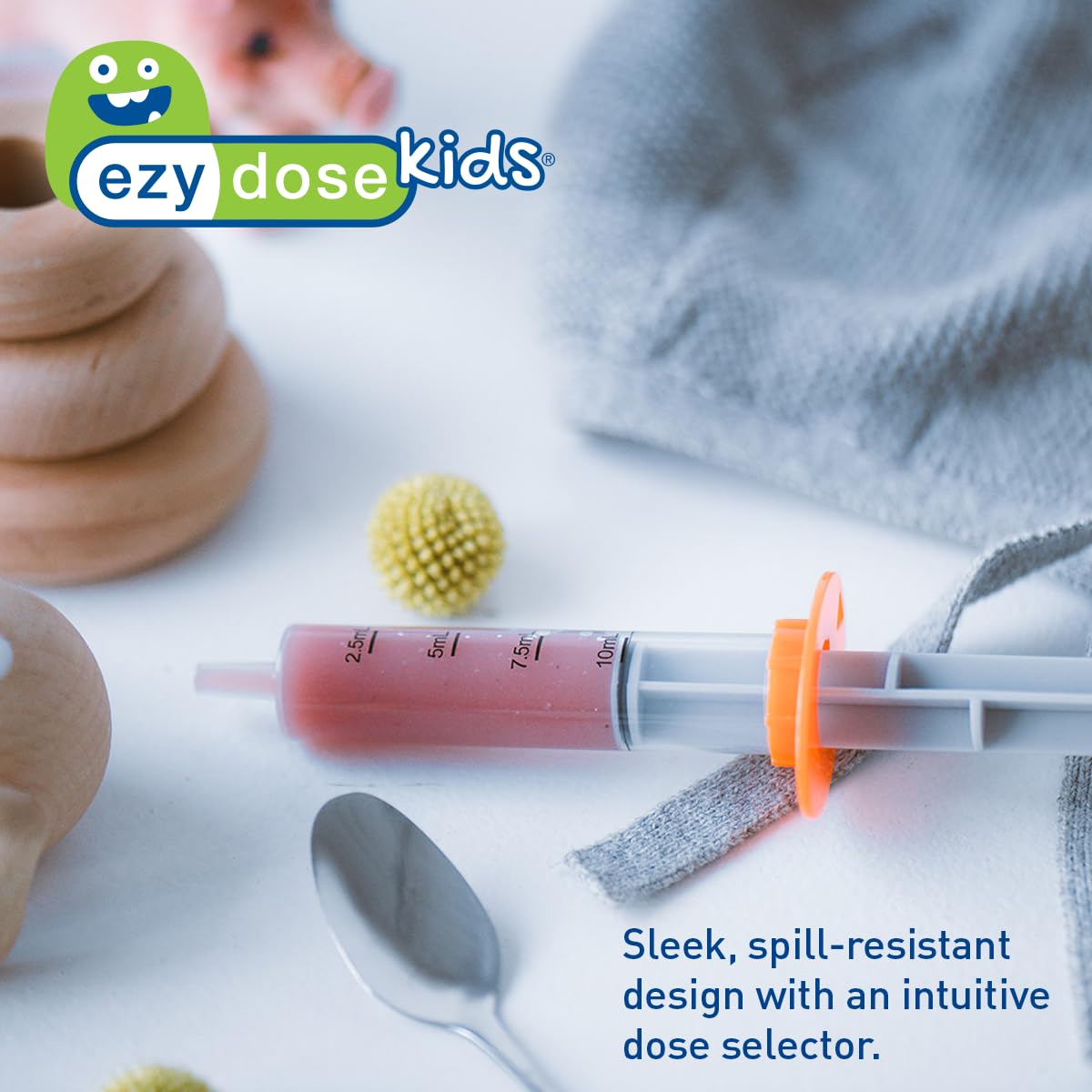 EZY DOSE Kids Baby Oral Syringe & Dispenser, True Easy Design for Liquid Medicine,Tylenol, Motrin, Easy to Administer, Accurate Dosing,10 mL/2 TSP Color Coded, BPA Free