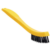 Rubbermaid Commercial Products 8.5" Tile and Grout Scrub Brush, Plastic Bristles, Black, for Industrial/Professional Use On Grout, Tile, and Other Small Areas