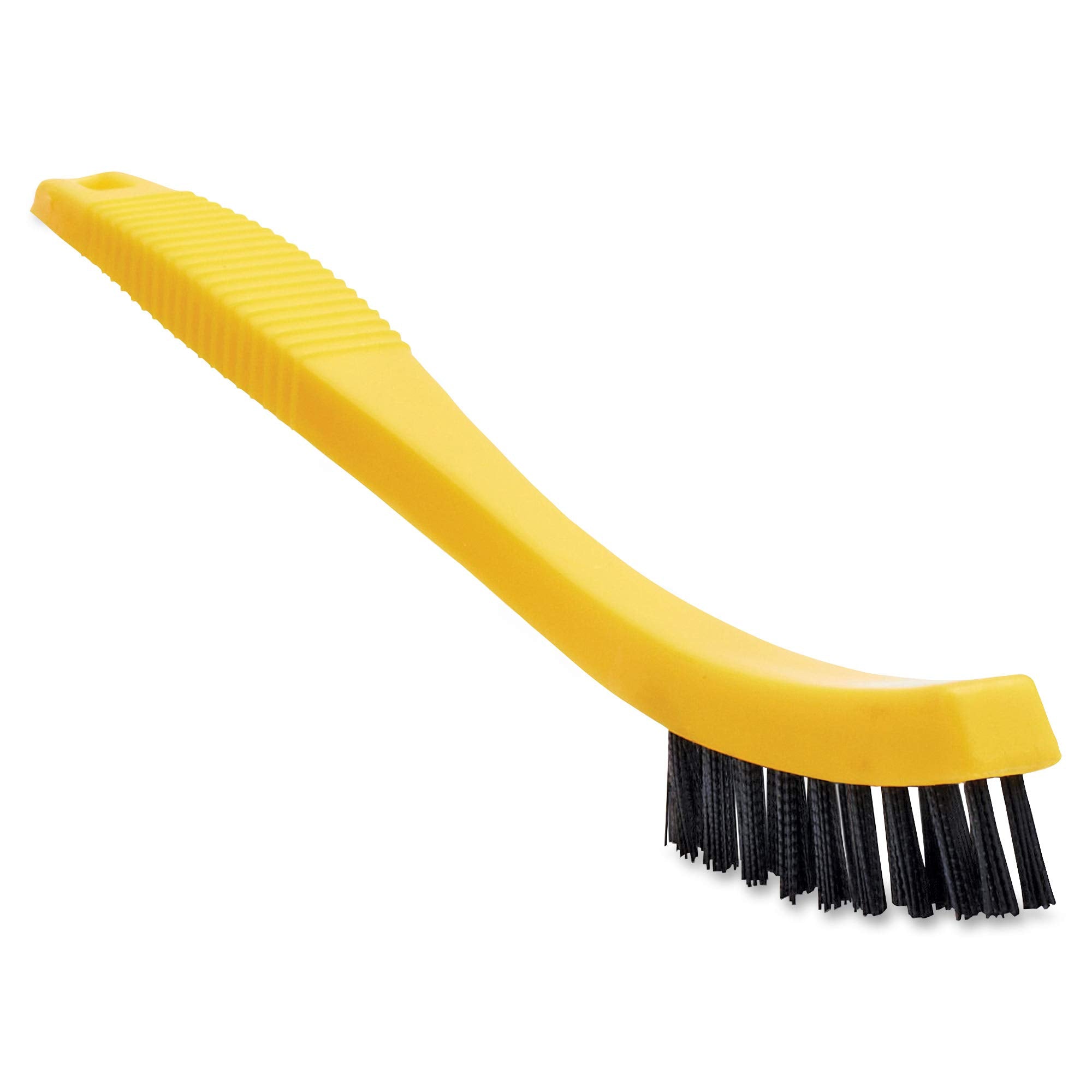 Rubbermaid Commercial Products 8.5" Tile and Grout Scrub Brush, Plastic Bristles, Black, for Industrial/Professional Use On Grout, Tile, and Other Small Areas