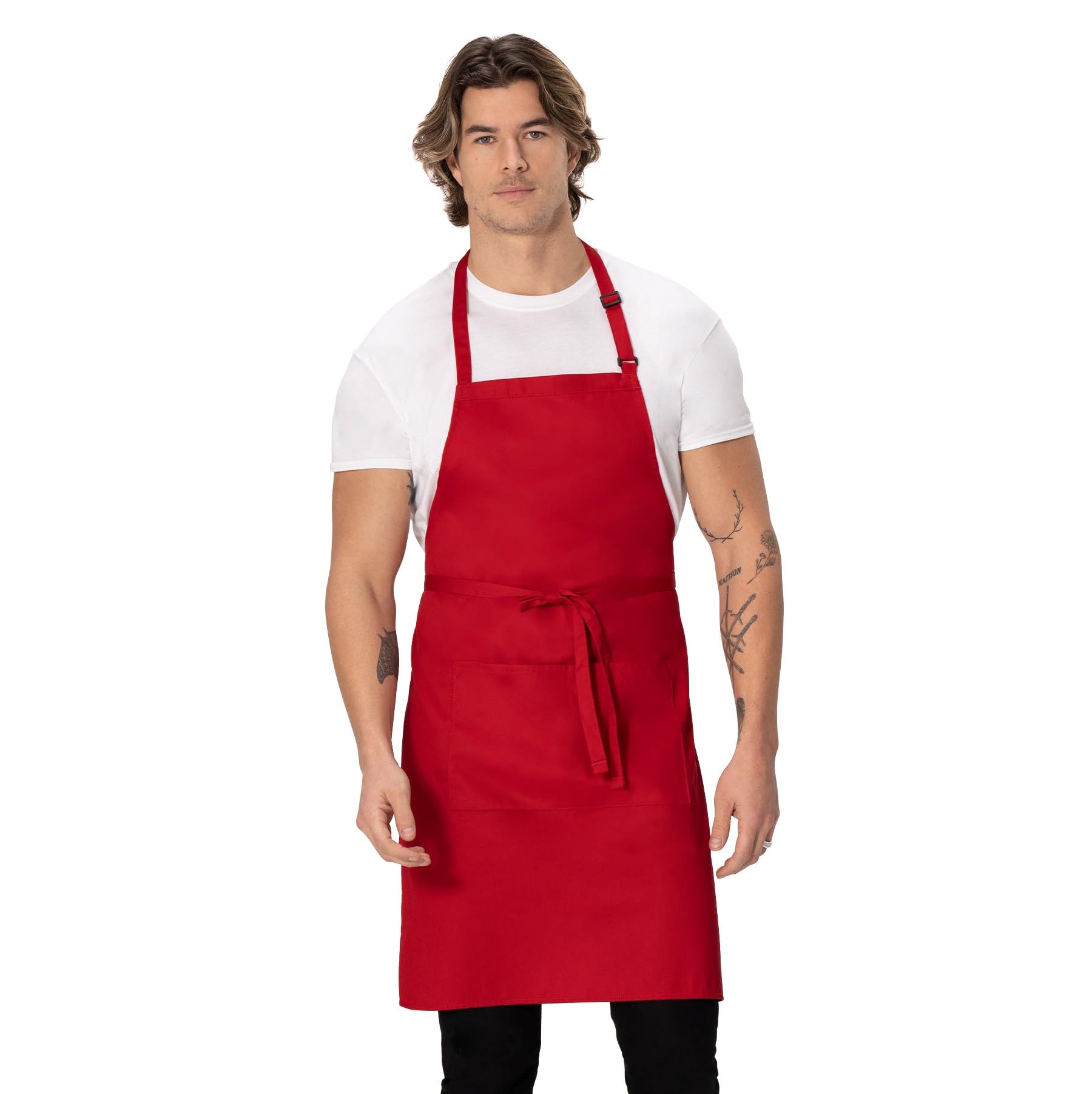 Chef Works Unisex Butcher Apron, Red, One Size