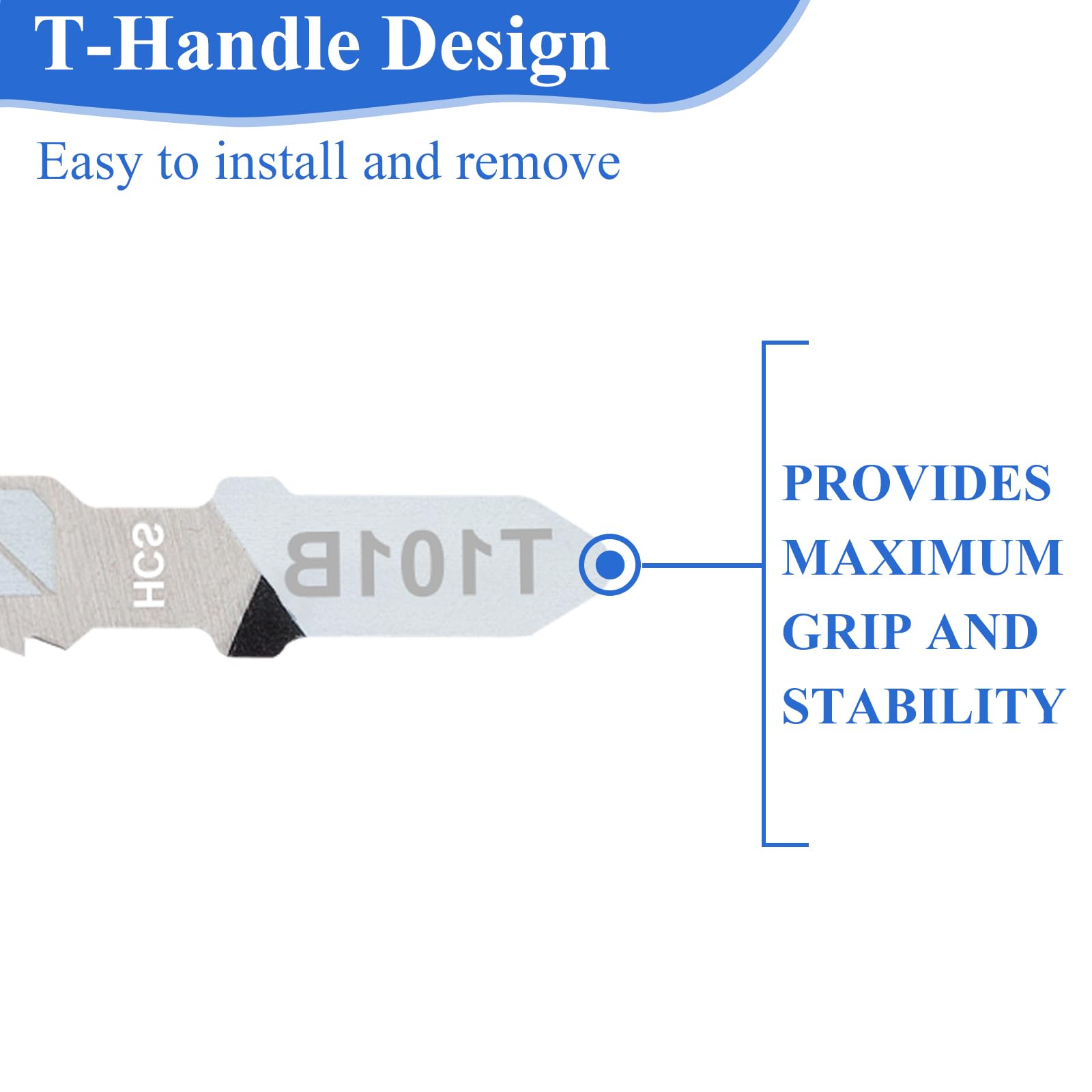 Jigsaw Blades, 10 Piece Jig Saw Blades, Assorted T-Shank jig Saw Blades for Wood, Metal and Plastic Cutting(T111D, T101AO, T101BR, T101D, T101B, T118A, T118B, T144D, T244D,T111C)