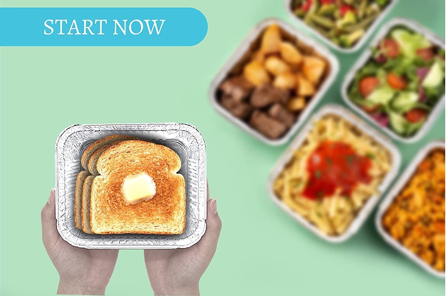 1 Lb Small Aluminum Pans with Lids(40 Pack - 5"×4") Tin Foil Pans Disposable Cookware- Cardboard Lids, for Cooking Baking Party Meal,Takeout Trays - To Go Disposable Food Container