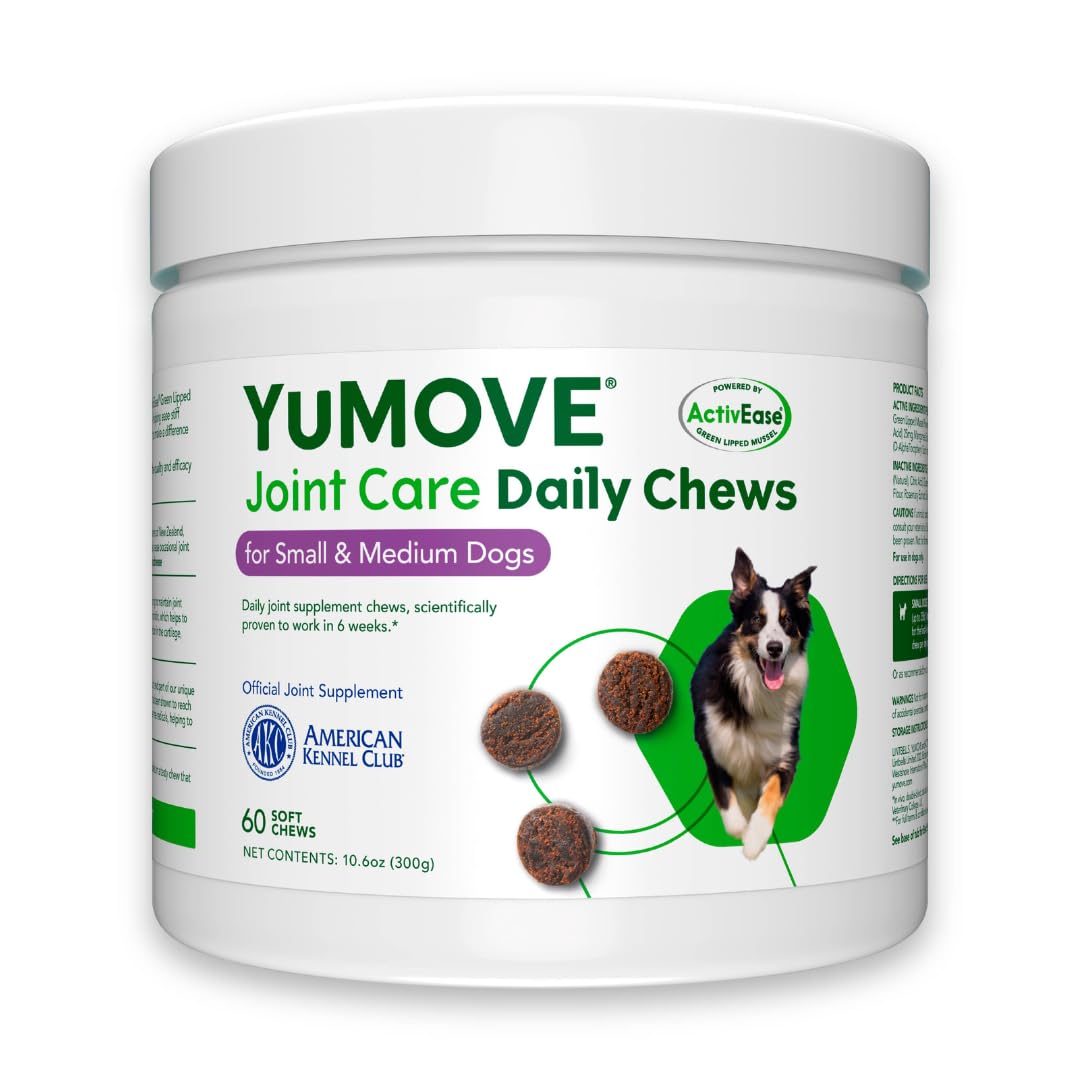 Lintbells YuMOVE Joint Supplement Dog Chews - Contains Glucosamine, Green Lipped Mussel - Natural Relief from Hip Ache, Stiff Joints - 1 Month’s Supply (Large & X-Large)