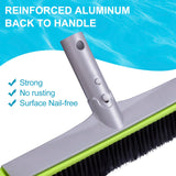 Sepetrel Pool Brush Head for Cleaning Pool Walls,Heavy Duty Inground/Above Ground Swimming Pool Round Scrub Brushes with Premium Strong Bristle & Reinforced Aluminium Back