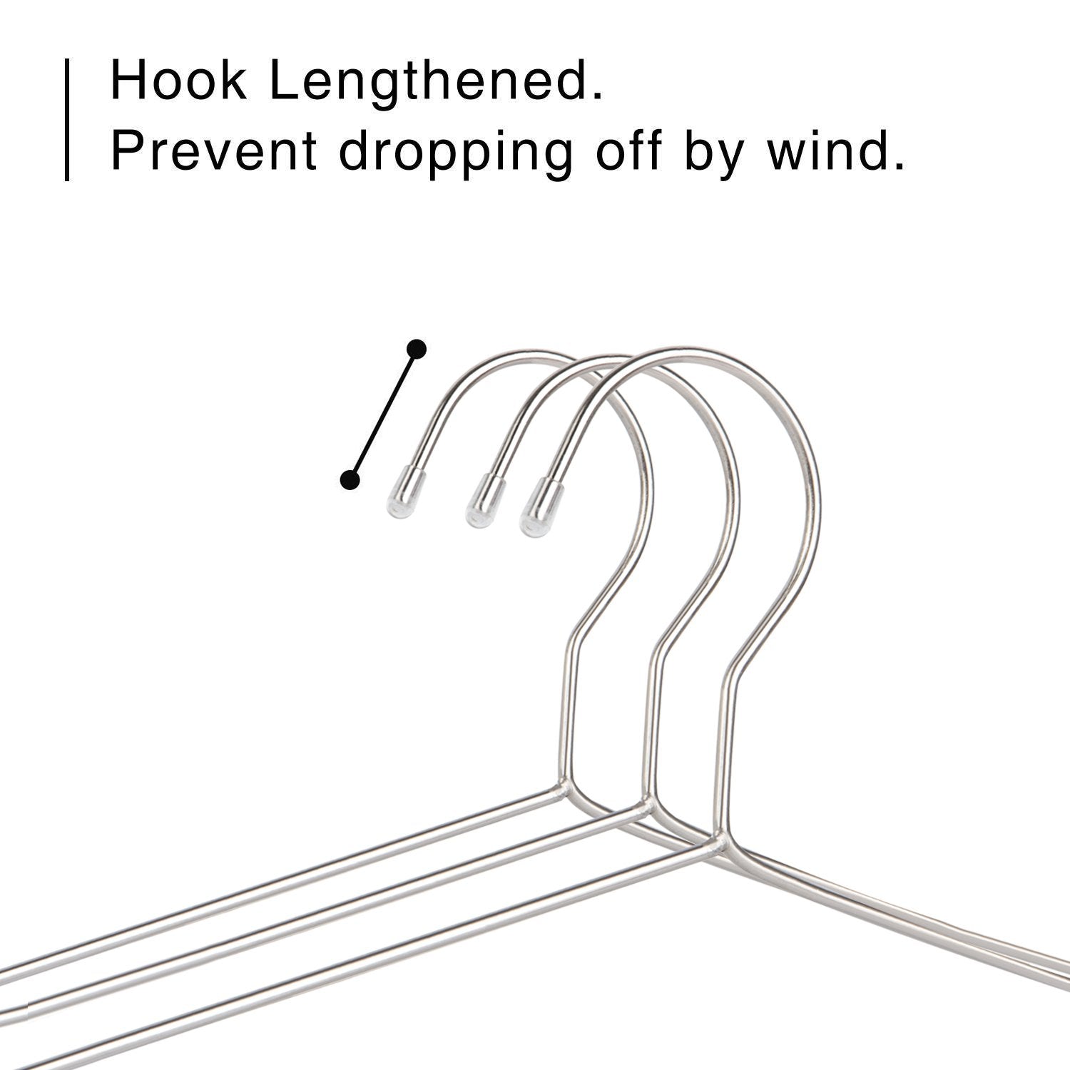 Fayleeko Wire Coat Hangers 40 Pack Strong Heavy Duty Stainless Steel Metal Ultra Thin Space Saving Clothes Hangers 16.5 Inch