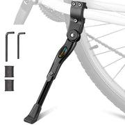 TOPCABIN Bike Kickstand Adjustable Aluminium Alloy Bicycle Kickstand Bike Side Kickstand Fit for 22" 24" 26" 28" Mountain Bike Road Bike/BMX/MTB (Black for 22-24-26-27-28 inch bike)