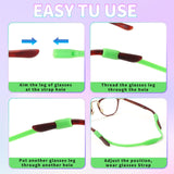 MOLDERP Kids Eyeglasses Straps - Eyeglass Strap Holder, Eyewear Retainer, Silicone Anti Slip Holder For Glasses, Silicone Elastic Sports Toddlers Glasses Strap with Ear Grip Hooks,8 Colors (Mix)