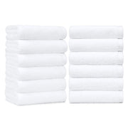 Amazon Basics Soft and Thick Cotton Hand Towels, 16 x 26 in, White, 12-Pack