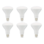 Amazon Basics BR30 LED Light Bulbs, Energy Efficient, Dimmable, E26 Standard Base, 65 Watt Equivalent, 11W, 10,000 Hour Lifetime, Soft White 2700K, 6-Pack of Bulbs