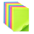 (12 Pack) Lined Sticky Notes 4x6 in Post Ruled Stickies Super Sticking Power Memo Pads Bright Colors