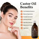 The Goodbye Company Extra Virgin Castor Oil - 8.5oz - 100% Pure Castor Oil Cold Pressed Unrefined, Hexane-Free - For Healthy Natural Skin, Hair Growth and Eyelashes (250ml)