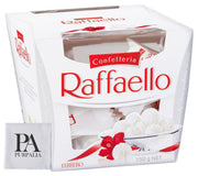 Ferrero Rocher Raffaello, Bulk 1 Pack, 15 Count total, Individually Wrapped, Premium Gourmet White Almond, Cream And Coconut, Gift Box, 5.3 Oz Each (Purpalia Packaging)
