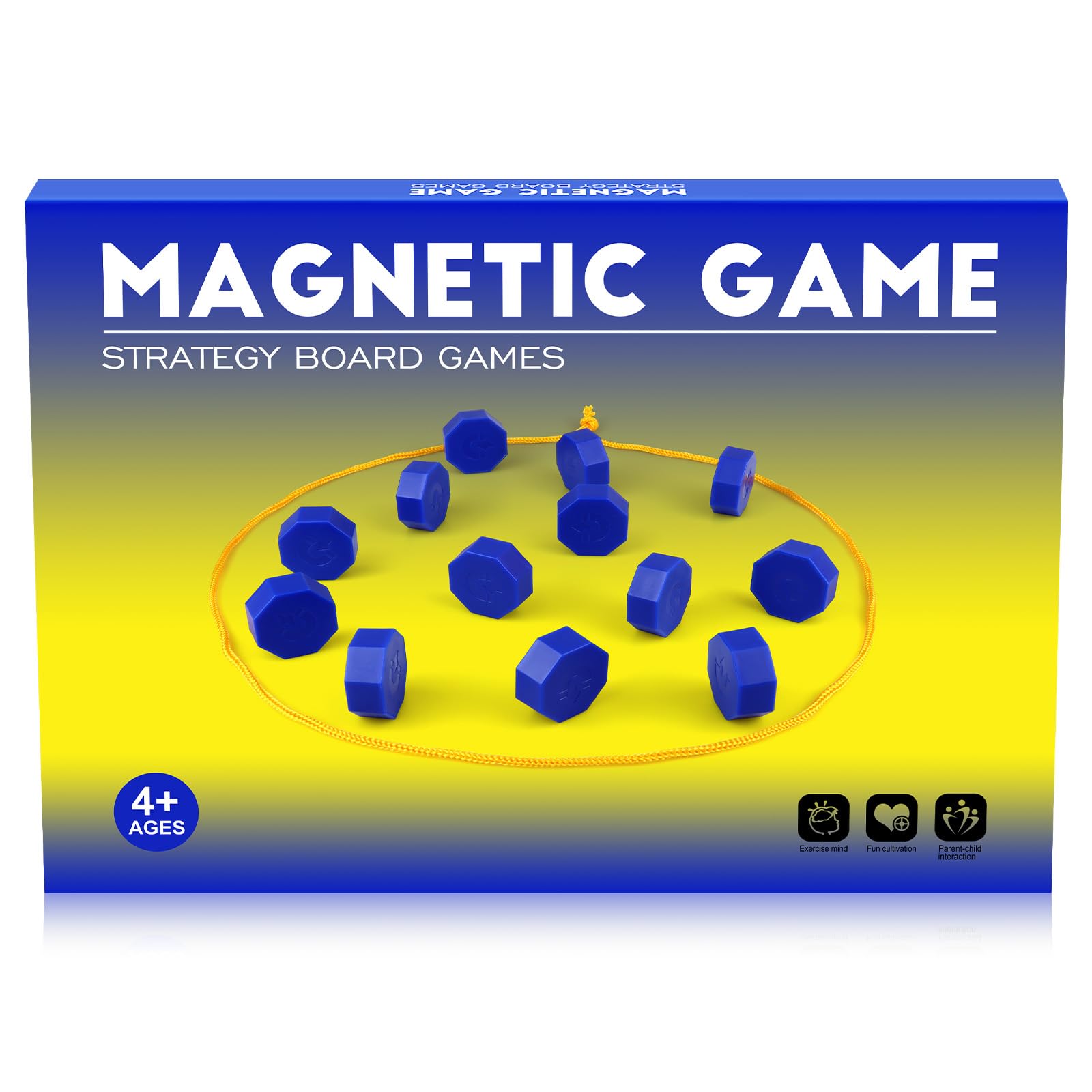 Bameca Magnetspiel mit Schnur, Magnetisches Schachspiel für Familie & Party & Reise & Camping – Puzzle-Strategie-Spiele, 2-Spieler-Spiele für Kinder & Erwachsene