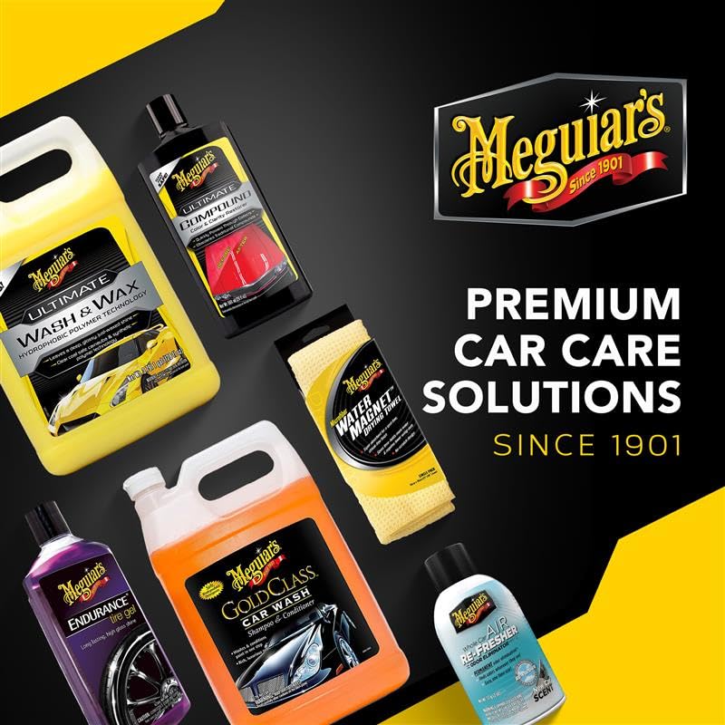 Meguiar's Ultimate Wash and Wax, Car Wash and Wax Cleans and Shines in One Step, Wash, Shine, and Protect with an Enhanced pH Neutral Car Paint Cleaner, 1 Gallon