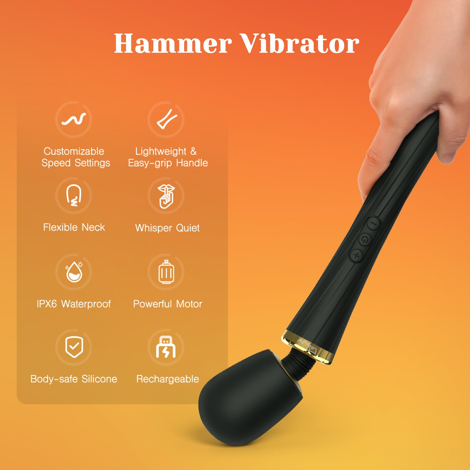 Tracy's Dog Vibrator - Cordless High-Power Wand Massager for Clitoral Stimulation, Quiet & Waterproof Adult Sex Toys for Women & Couples, Personal Vibrator for Full-Body Massage & Intimate Pleasure
