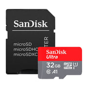 SanDisk 32GB Ultra microSDHC UHS-I Memory Card with Adapter - 98MB/s, C10, U1, Full HD, A1, Micro SD Card - SDSQUAR-032G-GN6MA