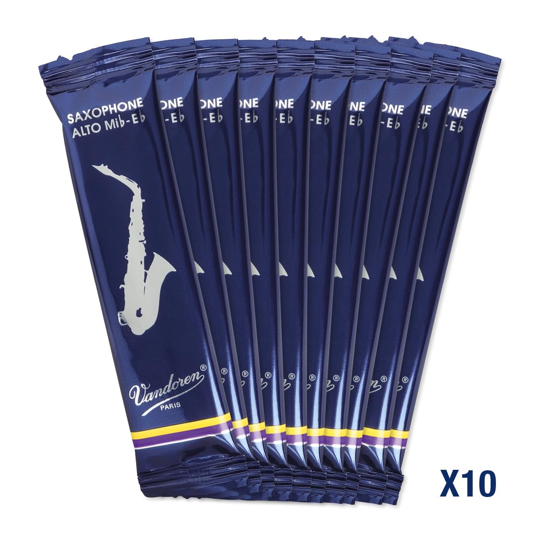 Vandoren SR213 Alto Sax Traditional Reeds Strength 3; Box of 10