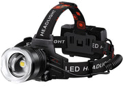 AMAKER LED Headlamp Rechargeable, 9000mAh Long Battery Head Lamp with 5 Modes, IPX7 Waterproof USB Rechargeable Headlight, Zoomable Headlamp for Adults, 90° Adjustable for Camping Hunting Climbing