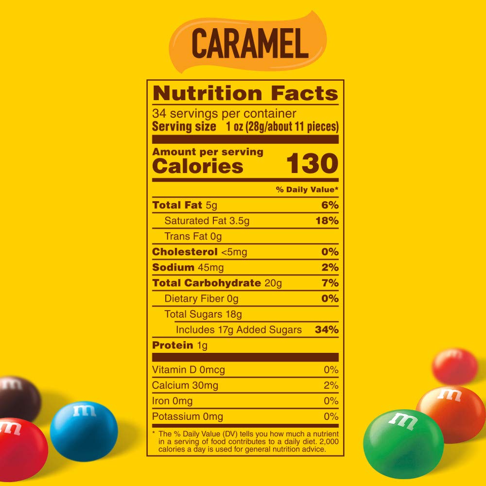 M&M'S Caramel Chocolate Candy Party Size 34-Ounce Bag