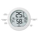 SECRUI Digital Hygrometer Thermometer for Room Temperature Humidity Meter Indoor Thermometer Accuracy Calibration LCD Temperature Sensor with Maximum and Minimum Records, TH1, White