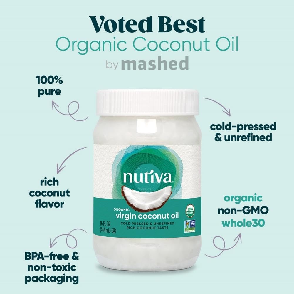 Nutiva, Organic Coconut Oil, 15 Fl Oz