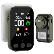 CSCL Natural Gas Detector & Carbon Monoxide Detectors, 4-IN-1 Portable Carbon Monoxide Detector Plug in & Battery Backup with Temperature Humidity, CO Detector & Gas Leak Detector for Travel, Home, RV