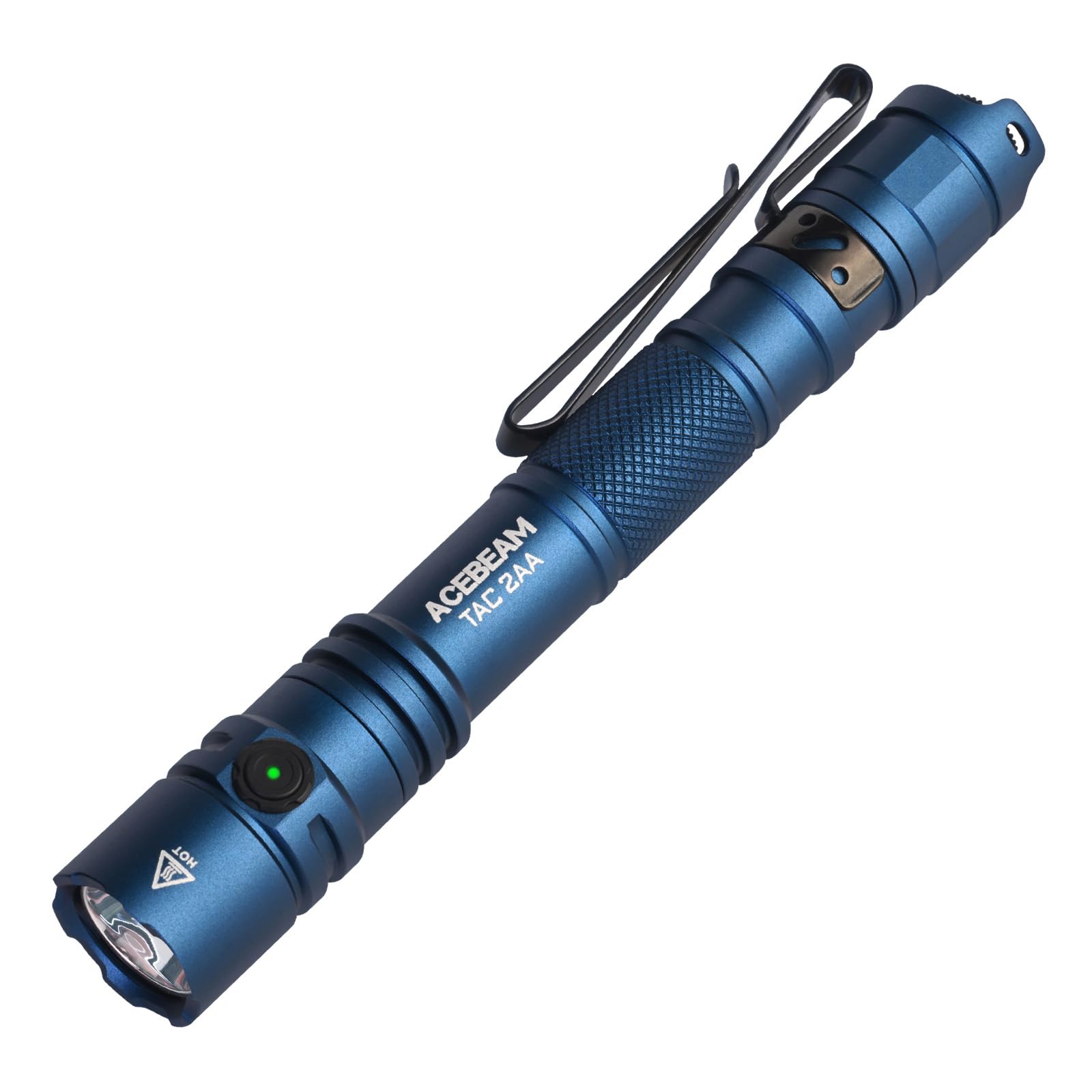 ACEBEAM TAC 2AA EDC Tactical Dual Modes Flashlight Rechargeable, 1600 High Lumens Flashlight, Dual Switch Pocket LED Flashlight, Super Bright Small Flash Light for Emergency, Camping, Home