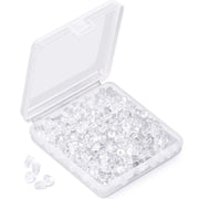 iBayam Silicone Earring Backs Earring Backings 1200 Pcs Soft Clear Ear Safety Back Pads Backstops Clutch Stopper Replacement for Fish Hook Earring Studs Hoops, Diameter 4mm