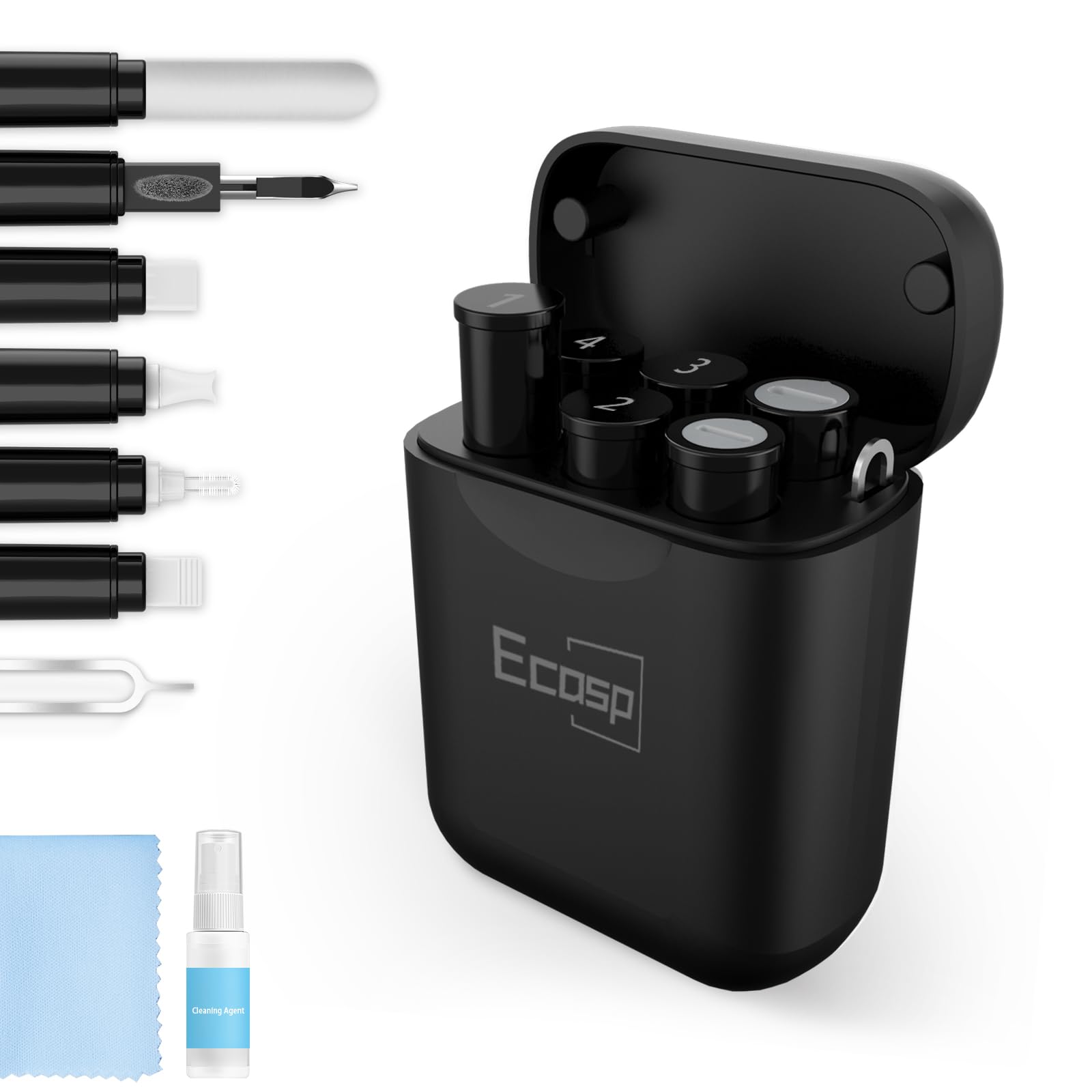 Reinigungsset für AirPods, Multifunktions-Reinigungsset für iPhones, Reparatur und Wiederherstellung von Ladeanschlüssen für iPhones und iPads (Typ C), Lightning-Kabel und -Anschlüsse, einfache Lagerung und Transport