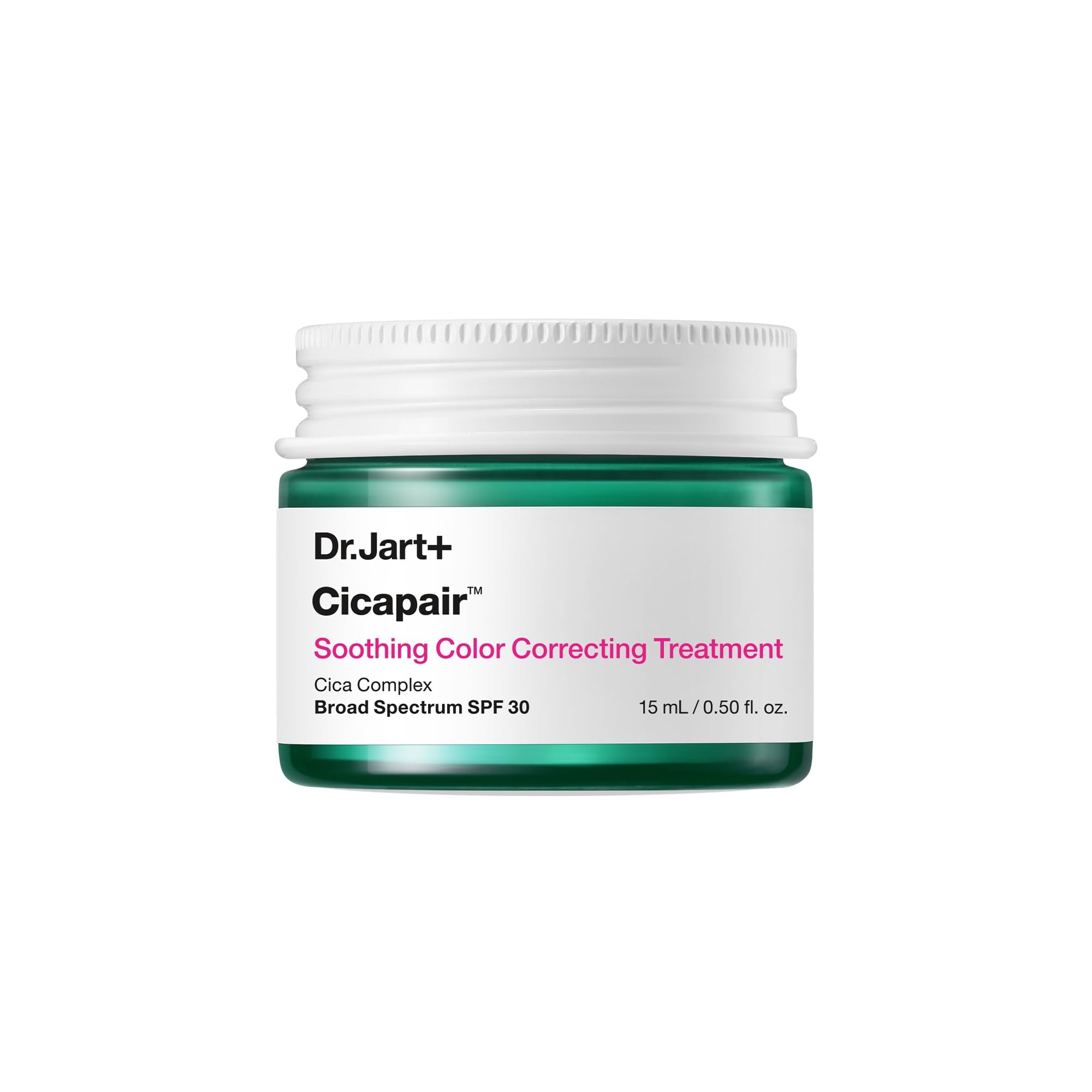 Dr.Jart+ Cicapair Soothing Color Correcting Treatment SPF 30 with Centella Asiatica Extracts | cc cream | Rosacea Treatment | Korean Skin Care, 0.5 Fl Oz