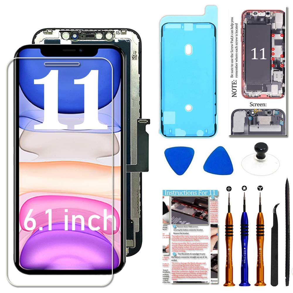 Fixerman for iPhone XR Screen Replacement 6.1 inch,LCD Display Touch Screen Digitizer Assembly with Repair Tools, Compatible with Model A1984, A2105, A2106, A2108