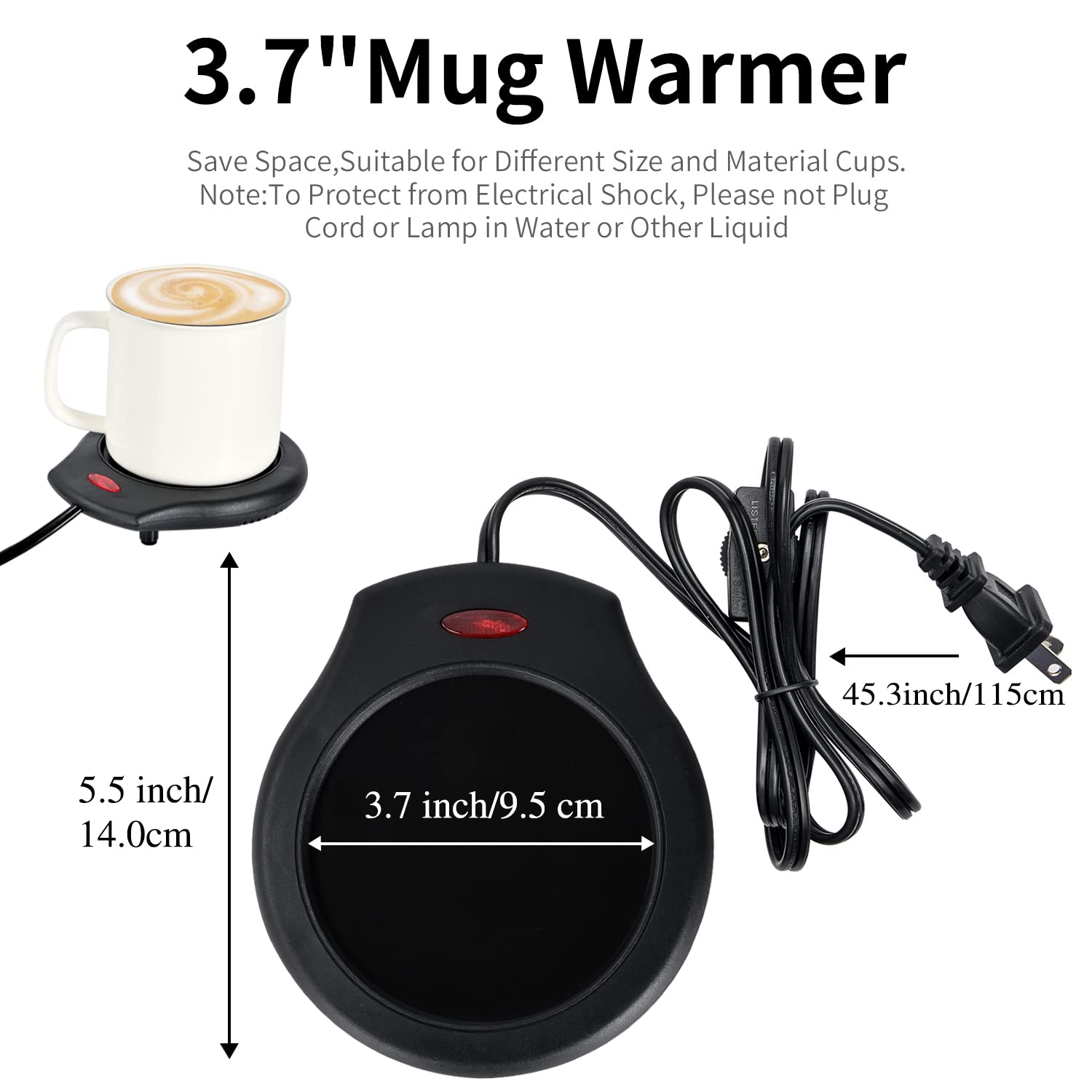 ASAWASA Candle Warmer for Large Jar, Coffee Mug Warmers, Safely Releases Scents Without a Flame, Melt The Candle Quickly, Enjoy Your Warm Coffee Tea. Gifts for Festival Birthday Women Men Mom Dad