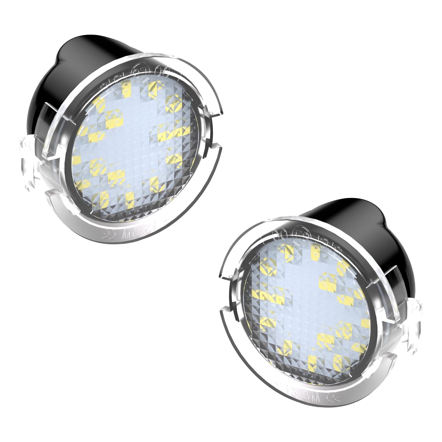 RUXIFEY Side Mirror Puddle Light LED Lamp Compatible with Ford F150 Explorer Edge Expedition Flex Fusion Taurus X, 6000K White, 2-Pieces