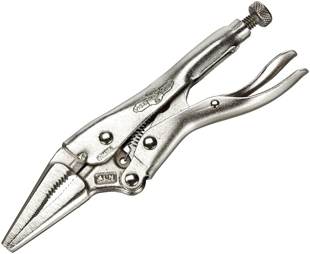 IRWIN VISE-GRIP Original Locking Pliers, Long Nose, 4-Inch (1602L3), 100mm