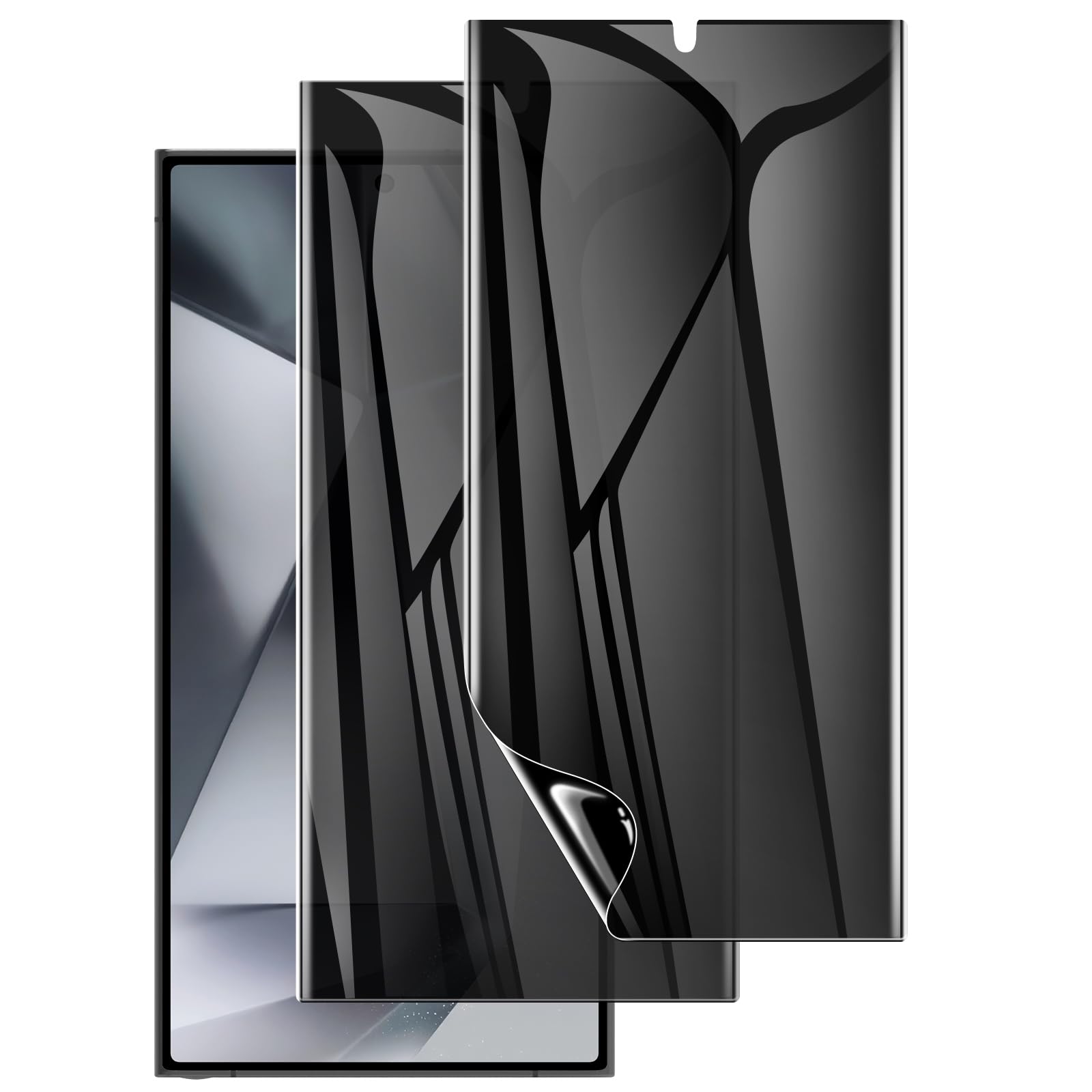 LYWHL 2 Pack for Galaxy S21 Ultra Privacy Screen Protector, Anti-Spy Full Adhesive Coverage Film for Samsung Galaxy S21 Ultra, [Ultrasonic Fingerprint Compatible] Easy Installation