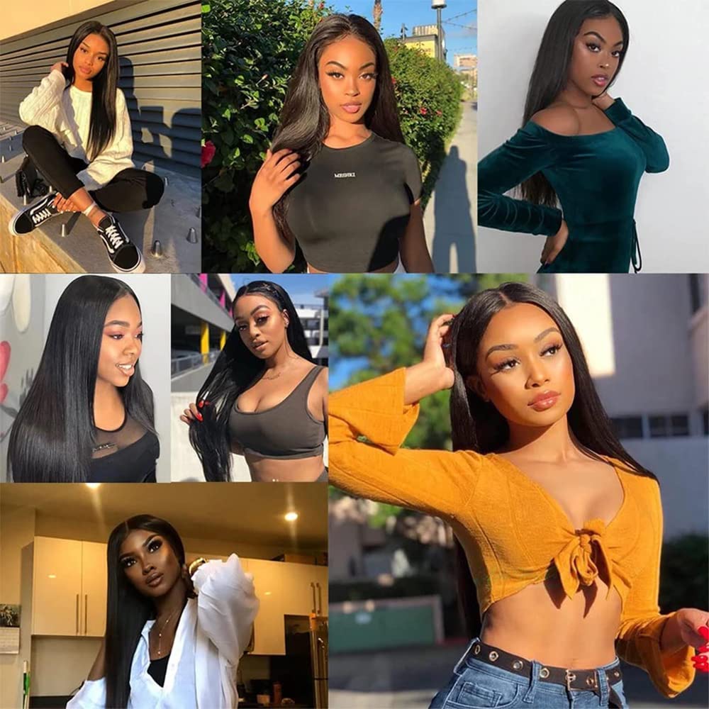 10A Brazilian Straight Human Hair Bundles 18 20 22 Inch 100% Unprocessed Virgin Straight Weave 3 Bundles Deals Human Hair
