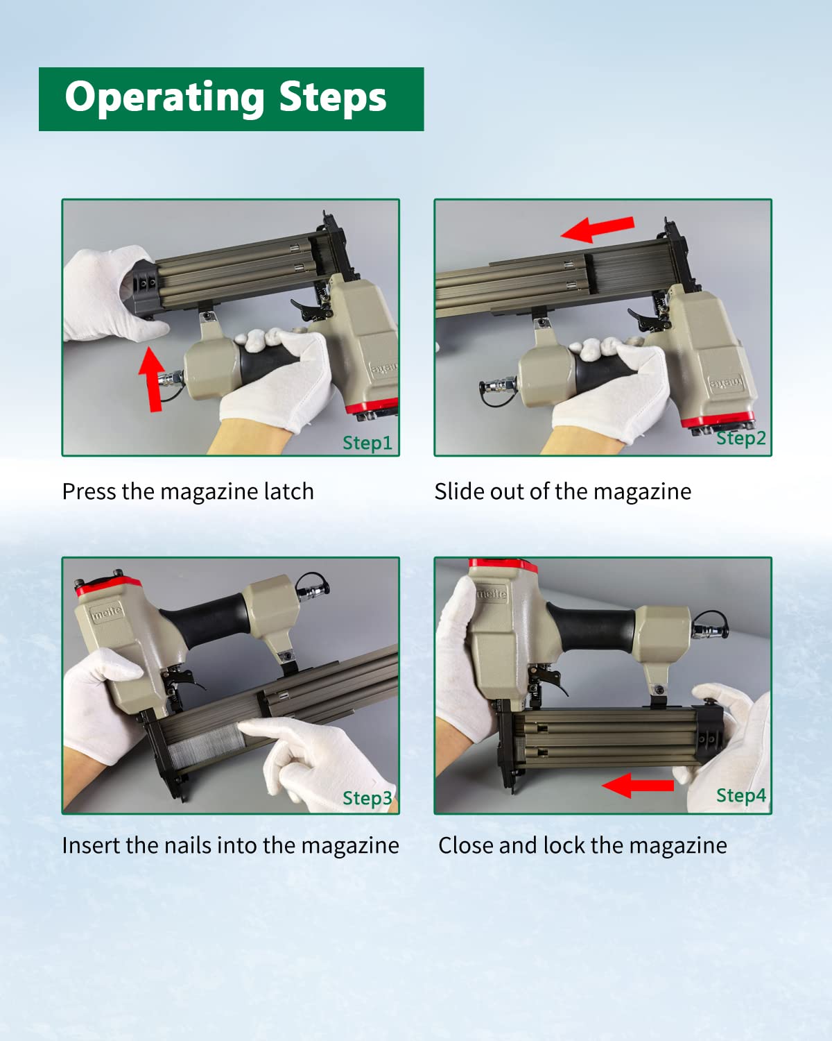 meite 18 Gauge Brad Nails, 2-Inch 18GA Brad Nails, Galvanized Nail Gun Nails for Pneumatic, Electric Brad Nailer Gun (5,000 Counts)