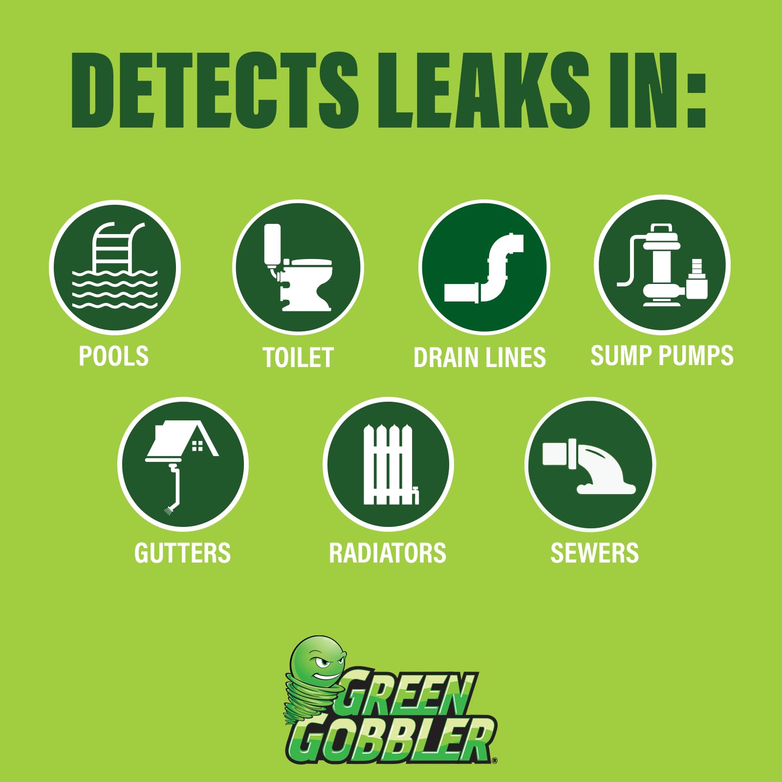 Green Water Tracing & Leak Detection Flourescent Dye - 1 Gallon