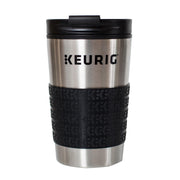 Keurig Stainless Steel Insulated Coffee Travel Mug, Fits Under Any Keurig K-Cup Pod Coffee Maker, 12 Oz, Stainless Steel