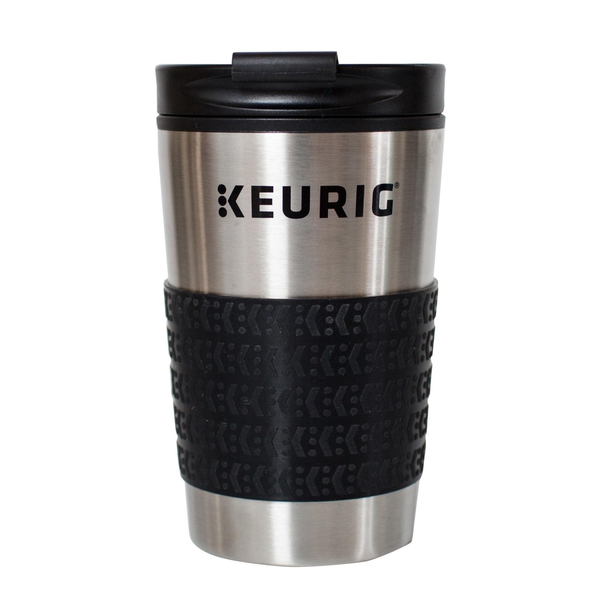 Keurig Stainless Steel Insulated Coffee Travel Mug, Fits Under Any Keurig K-Cup Pod Coffee Maker, 12 Oz, Stainless Steel