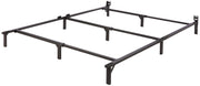 Amazon Basics Metal Bed Frame, 9-Leg Base for Box Spring and Mattress, Queen, Tool-Free Easy Assembly, 79.5" L x 59.5" W x 7" H, Black
