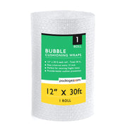 12 inch x 30 ft Bubble Cushioning Wrap, Perforated Every 12" Protective Packing Moving & Shipping Supplies for Boxes & Fragile Items