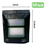 5PCS 1 Pound Storage Terp Bags 58%-62% RH 2-Way Humidity Control Bags for Curing & Storage Resealable Humidity Bags (16 Ounce, 1lb)