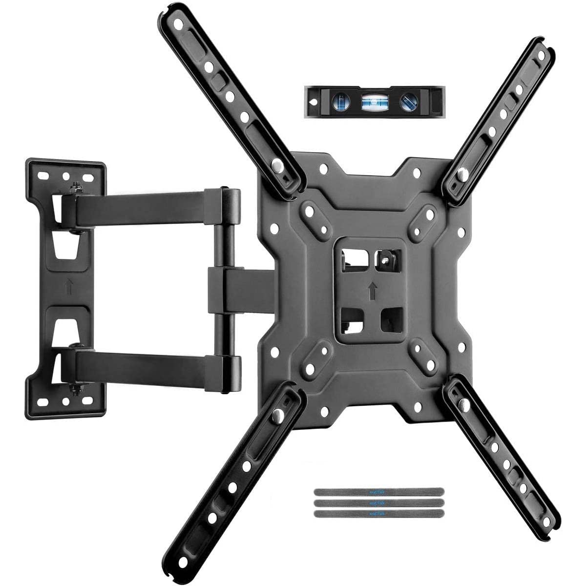 Suptek TV Wall Mount Swivel and Tilt Full Motion for Most 23 to 55 inch TV Mount up to 55lbs max VESA 400x400mm (A1+)