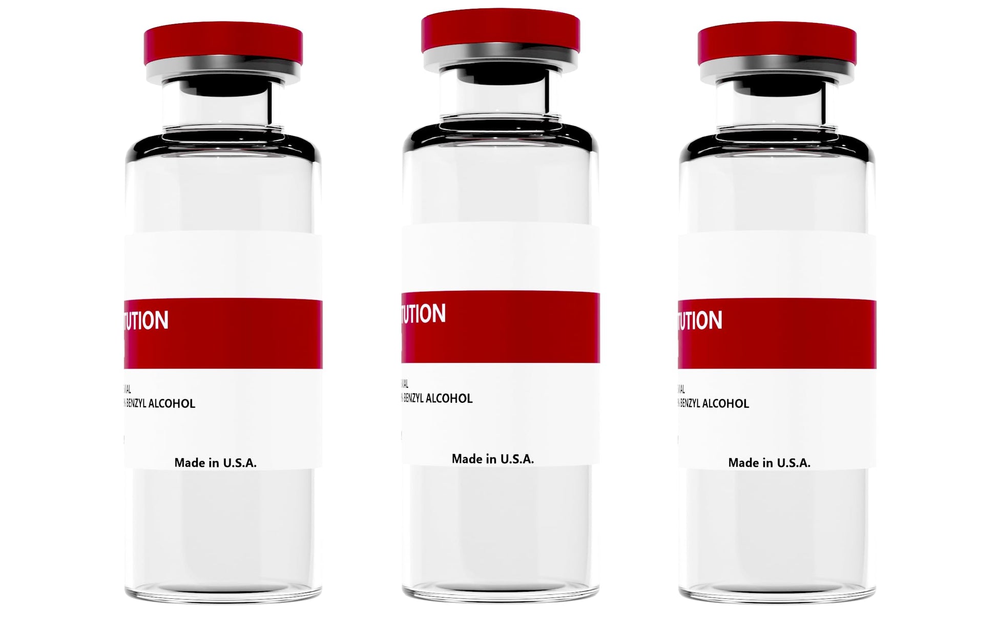 Reconstitution Solution - 3-Pack 30ml - in Premium Glass Vials | Made in USA